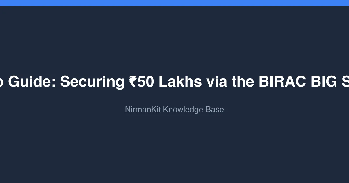 How-To Guide: Securing ₹50 Lakhs via the BIRAC BIG Scheme cover