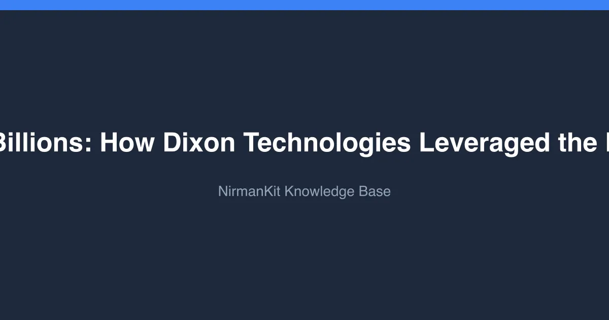 Scaling to Billions: How Dixon Technologies Leveraged the PLI Scheme cover