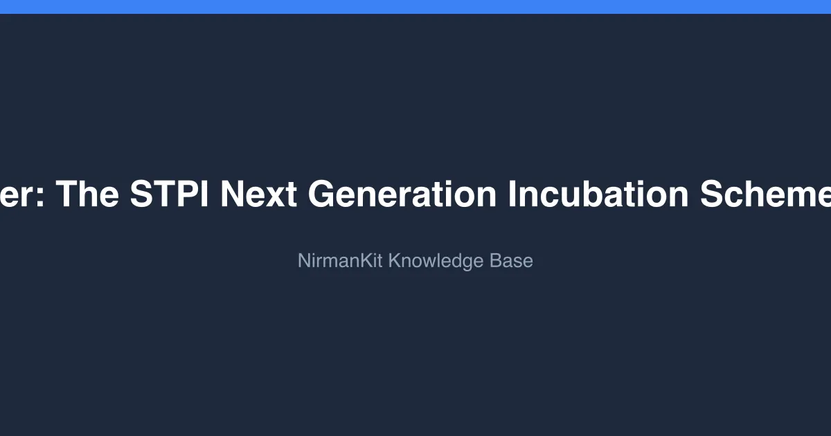 Explainer: The STPI Next Generation Incubation Scheme (NGIS) cover